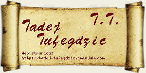 Tadej Tufegdžić vizit kartica